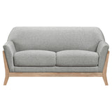 Vaughn Fabric Upholstered Flared Arm Sofa Set Grey