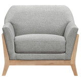 Vaughn Fabric Upholstered Flared Arm Accent Chair Grey
