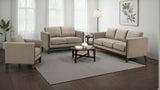Islington Fabric Upholstered Panel Arm Sofa Taupe
