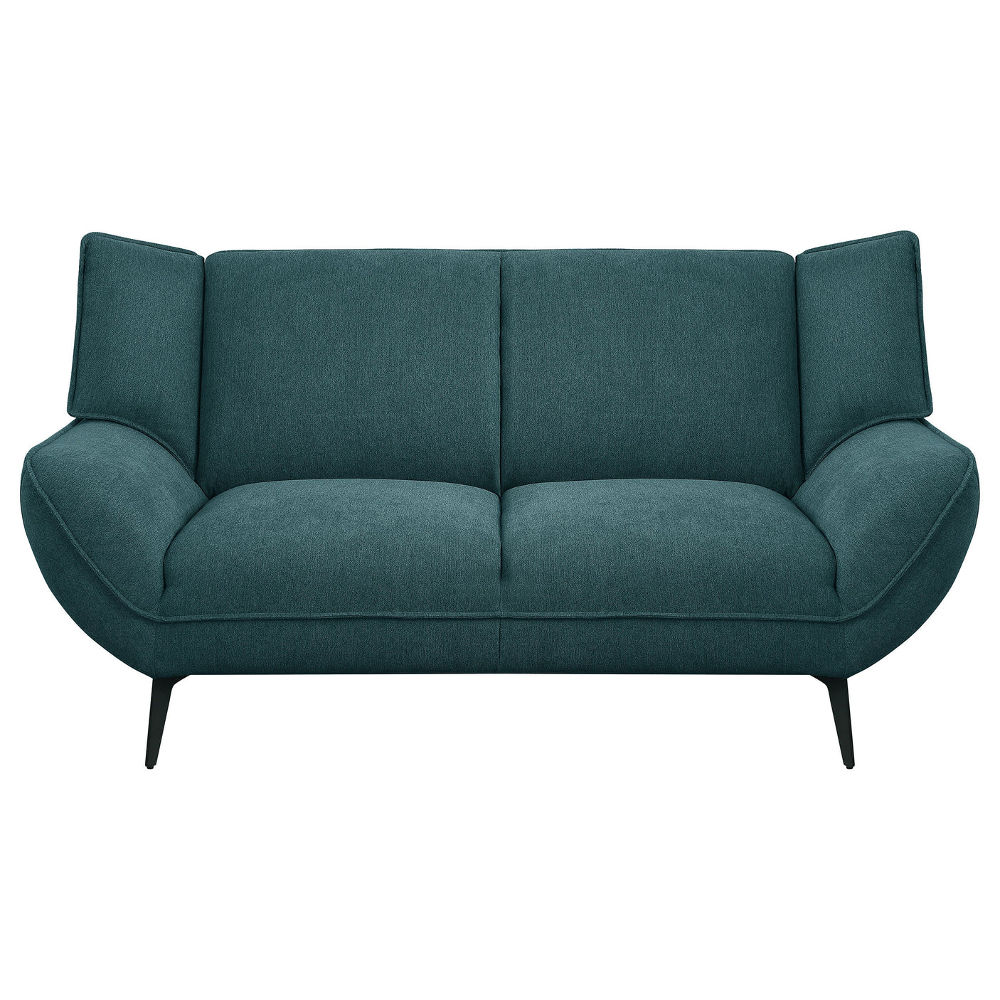 Acton Upholstered Flared Arm Loveseat Teal Blue