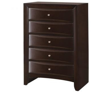 Emily Dark Cherry King Storage Bedroom Set