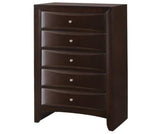 Emily Dark Cherry King Storage Bedroom Set
