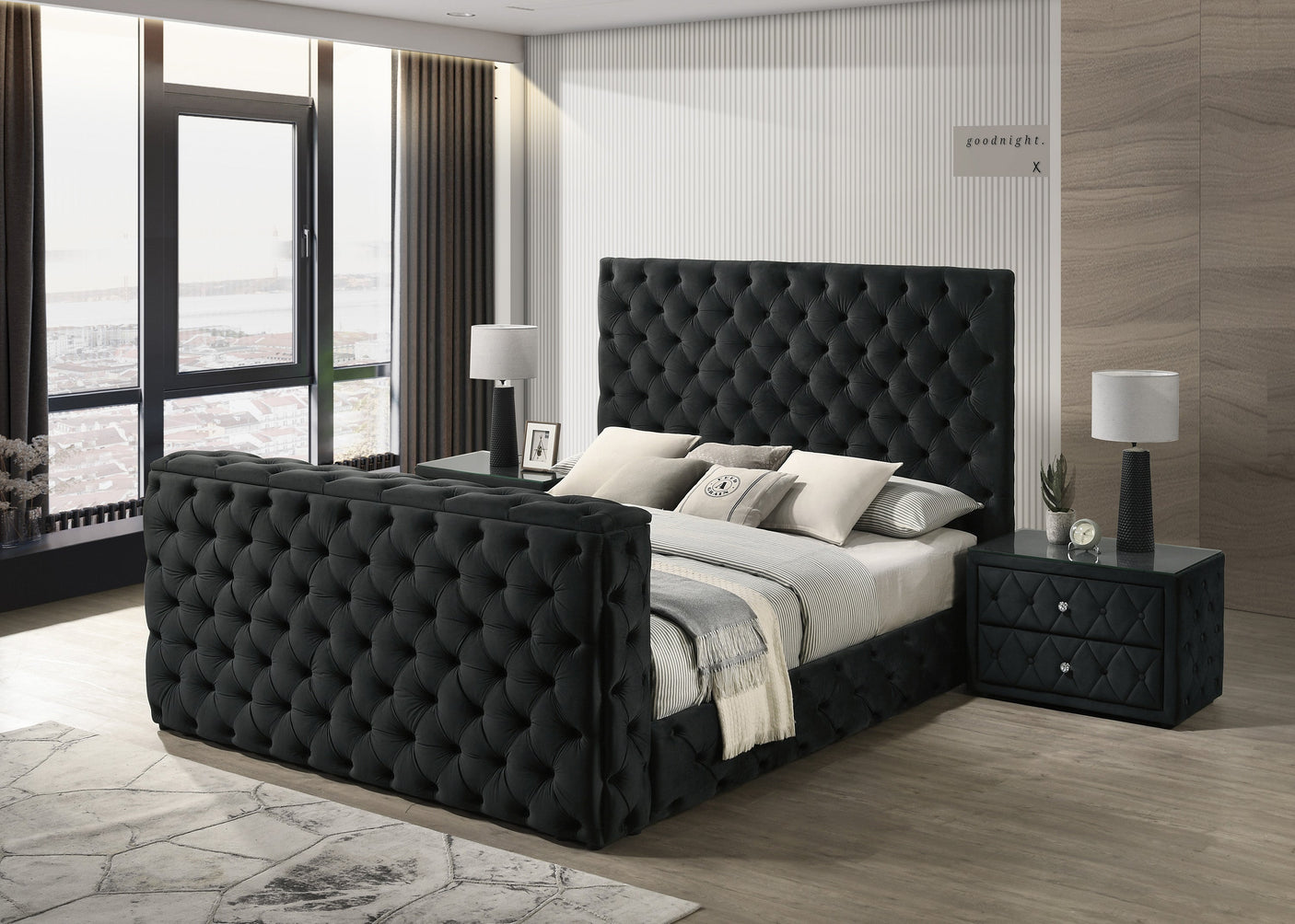 Josephine Bed W/Tv Lift Black