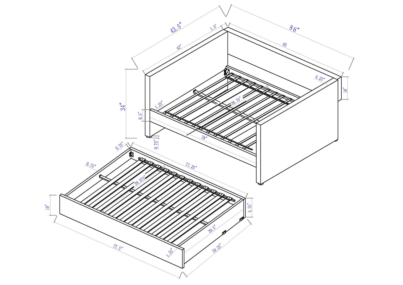Molly Daybed White Dove