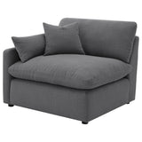 Hobson Upholstered LAF Chair Charcoal