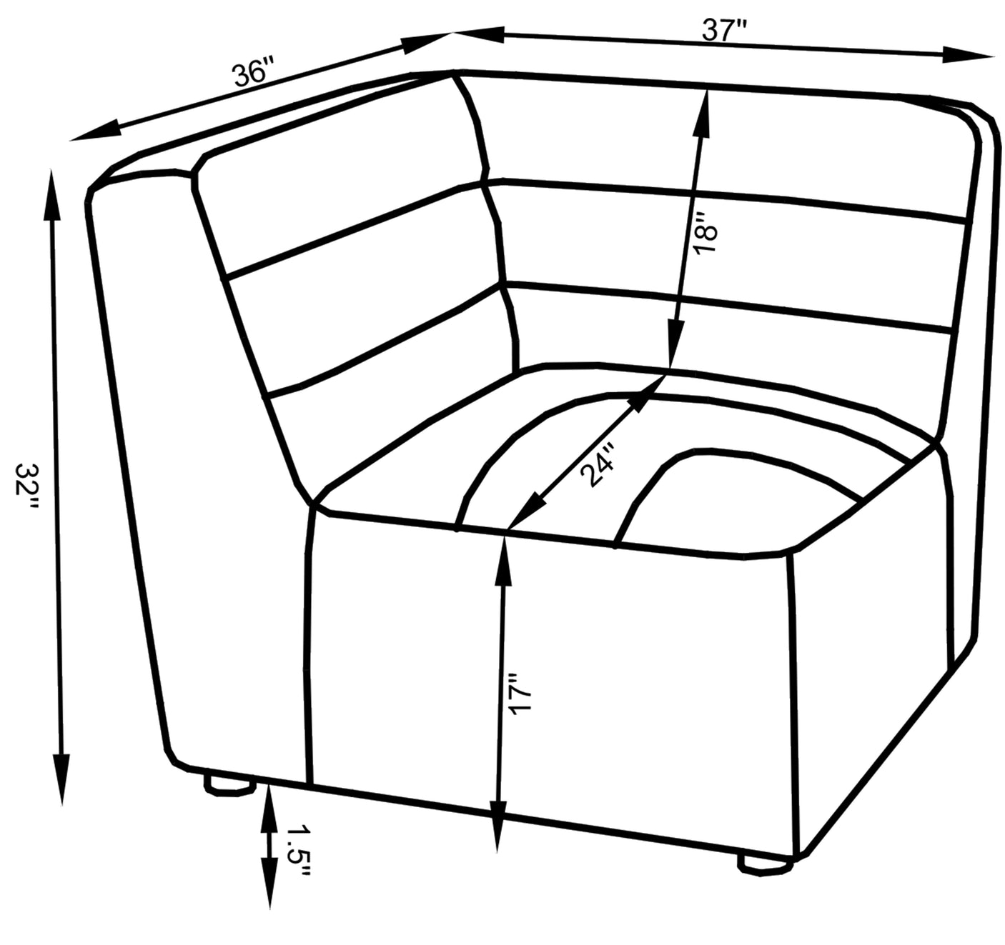 Sunny Upholstered Corner Chair Natural