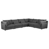Sasha Upholstered Armless Chair Barely Black