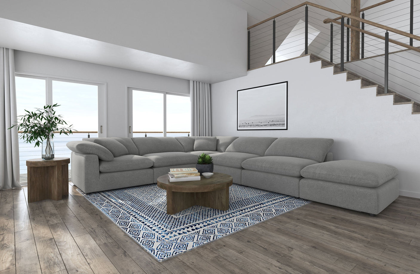 Raleigh Boucle Upholstered Modular Sectional