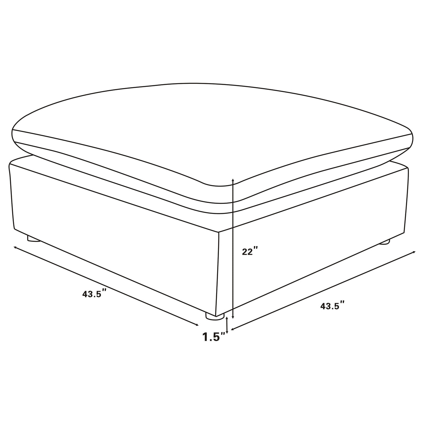 Raleigh Boucle Upholstered Ottoman