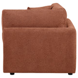Elysia Chenille Upholstered Modular Corner Chair Coral