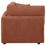 Elysia Chenille Upholstered Modular Corner Chair Coral