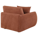 Elysia Chenille Upholstered Modular LAF Chair Coral