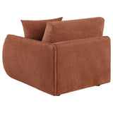 Elysia Chenille Upholstered Modular RAF Chair Coral