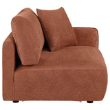 Elysia Chenille Upholstered Modular RAF Chair Coral