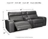 Samperstone 3-Piece Power Reclining Sectional Loveseat