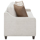 Christine Upholstered Sloped Arm Sofa Set Beige