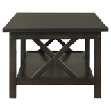 Rachelle 3-piece Rectangular Coffee Table Set Deep Merlot