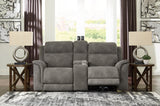 Next-Gen Durapella Power Reclining Loveseat/Console/Adjustable Headrest by Ashley