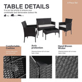 Jim 4pc Wicker Patio Set