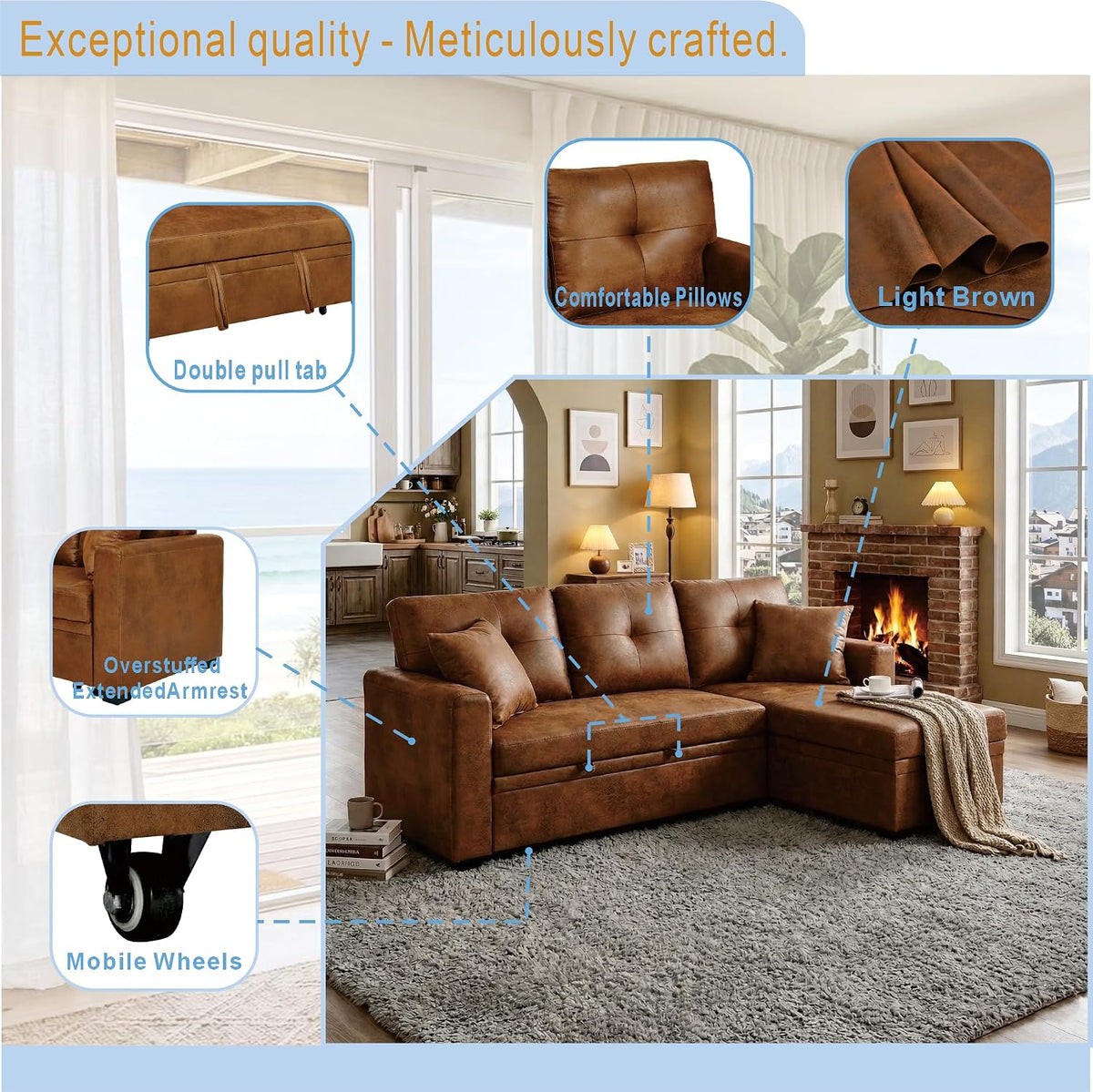 Camden Reversible Sleeper Sectional