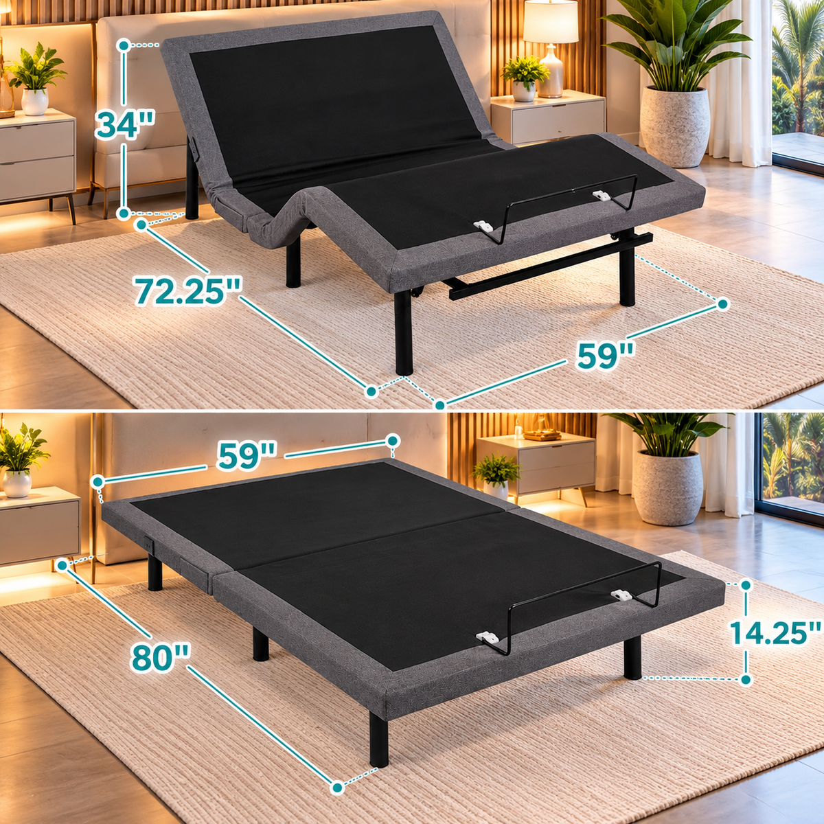 Cloud Adjustable Bed Base with Massage