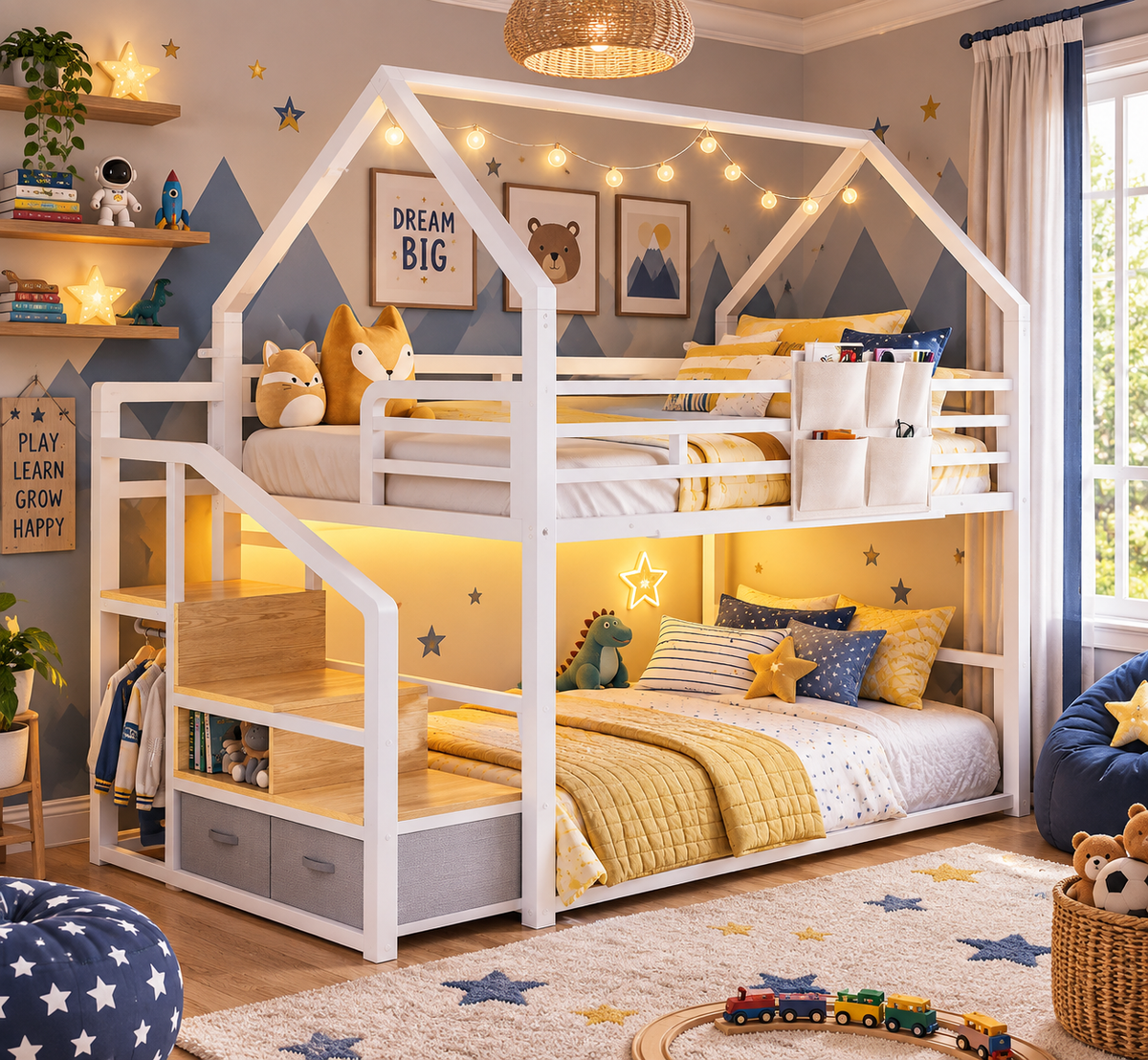 Dreamscape Twin Over Twin Bunk Bed