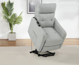 Dayes Upholstered Power Lift Recliner Chair Taupe