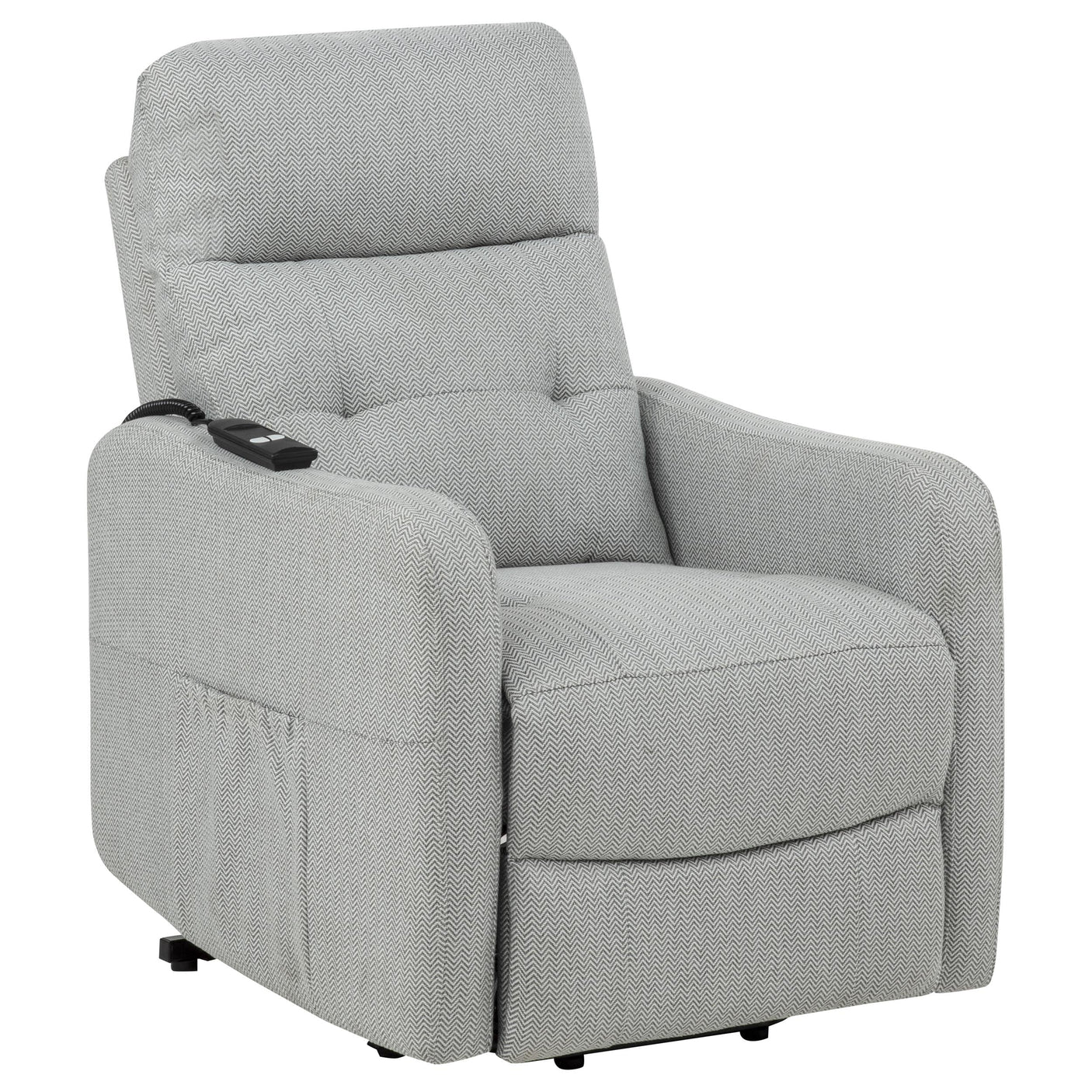 Dayes Upholstered Power Lift Recliner Chair Taupe