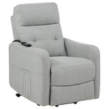 Dayes Upholstered Power Lift Recliner Chair Taupe