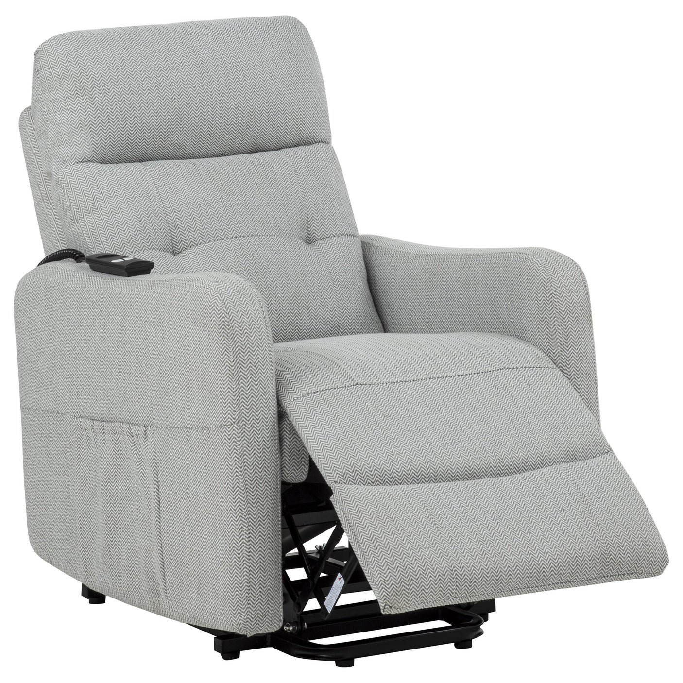 Dayes Upholstered Power Lift Recliner Chair Taupe