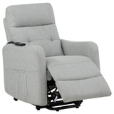 Dayes Upholstered Power Lift Recliner Chair Taupe