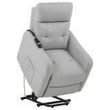 Dayes Upholstered Power Lift Recliner Chair Taupe