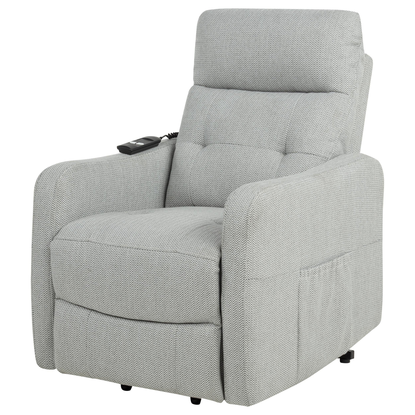Dayes Upholstered Power Lift Recliner Chair Taupe