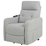 Dayes Upholstered Power Lift Recliner Chair Taupe