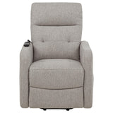 Dayes Upholstered Power Lift Recliner Chair Taupe