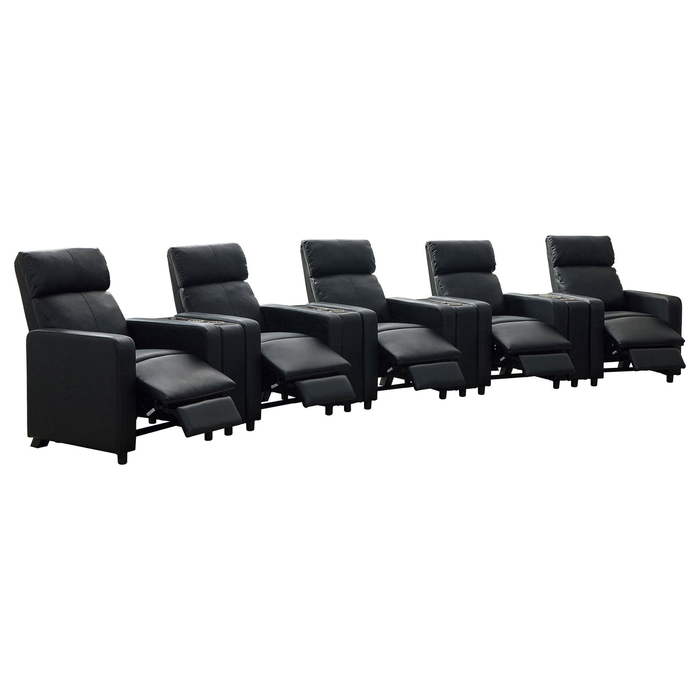 Toohey Upholstered Home Theater Storage Wedge Console