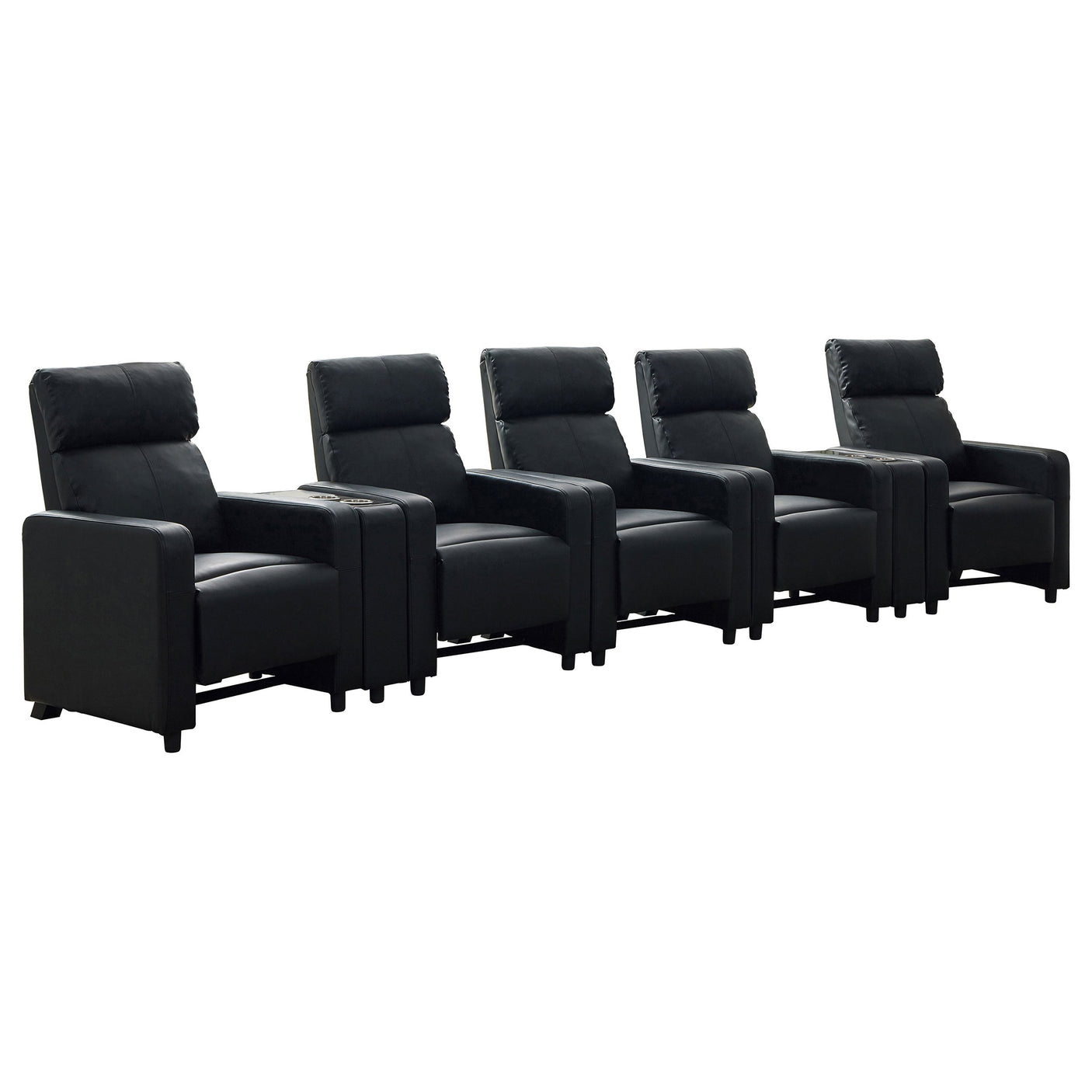 Toohey Upholstered Home Theater Storage Wedge Console