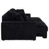 Jacana Corduroy Upholstered Dual Power Chaise Sofa