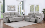 Gilson Chenille Upholstered Reclining Sofa Set
