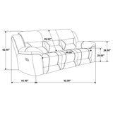 Gilson Chenille Upholstered Reclining Sofa Grey