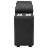 Collins Upholstered Modular Storage Console Dark Grey