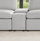Collins Upholstered Modular Storage Console Grey