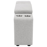 Collins Upholstered Modular Storage Console Grey