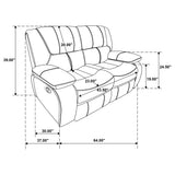 Camila Upholstered Motion Reclining Loveseat