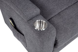 Louie Chenille Upholstered Power Lift Massage Chair