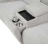 Sylmar Chenille Power Reclining Sofa Set Dove Grey