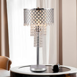 Crystal On Mesh Table Lamp 28"H