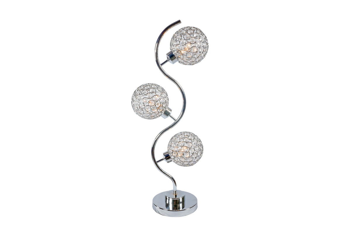 Crystal 3 Globe Table Lamp