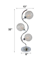 Crystal 3 Globe Table Lamp