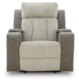 Stately Check Power Recliner/Adjustable Headrest